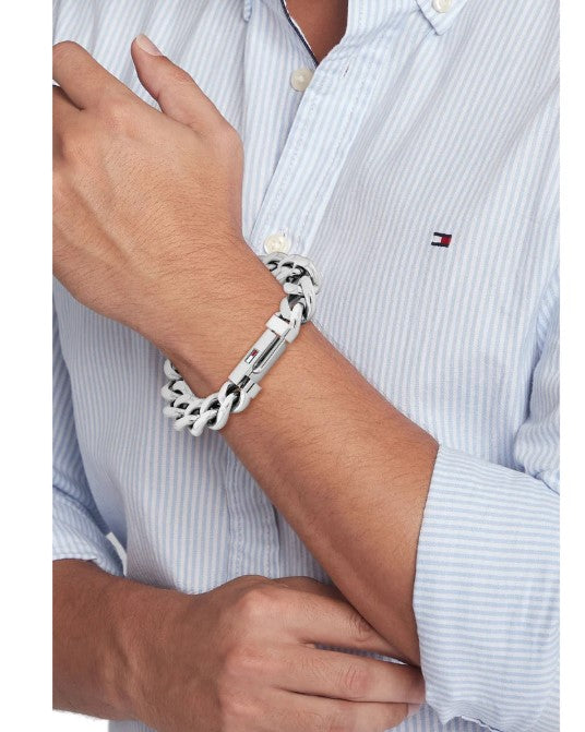 TH-2790637 עם לוגו המותג דגם WILD מקולקציית TOMMY HILFIGER צמיד מתכת לגבר של המותג