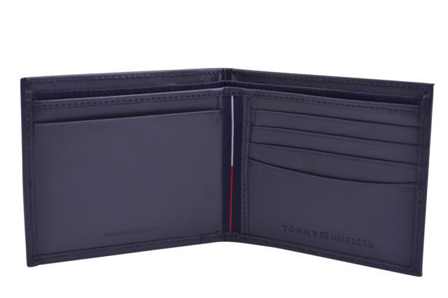 ארנק עור לגבר ארנק TOMMY HILFIGER דגם 31TL22X063-NAV PULLU