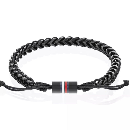 TH-2790513עם לוגו המותג דגם BRAIDED METAL מקולקציית TOMMY HILFIGER צמיד מתכת לגבר של המותג