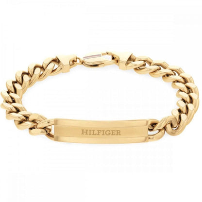 TH-2790580 עם לוגו המותג דגם CLASH מקולקציית TOMMY HILFIGER צמיד מתכת לגבר בצבע זהב של המותג