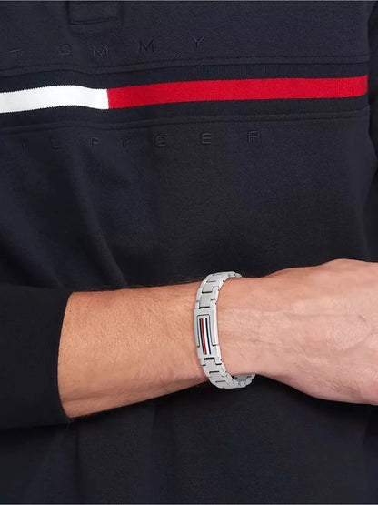 צמיד מתכת לגבר TOMMY HILFIGER מקולקציית MASON עם לוגו המותג דגם 2790596