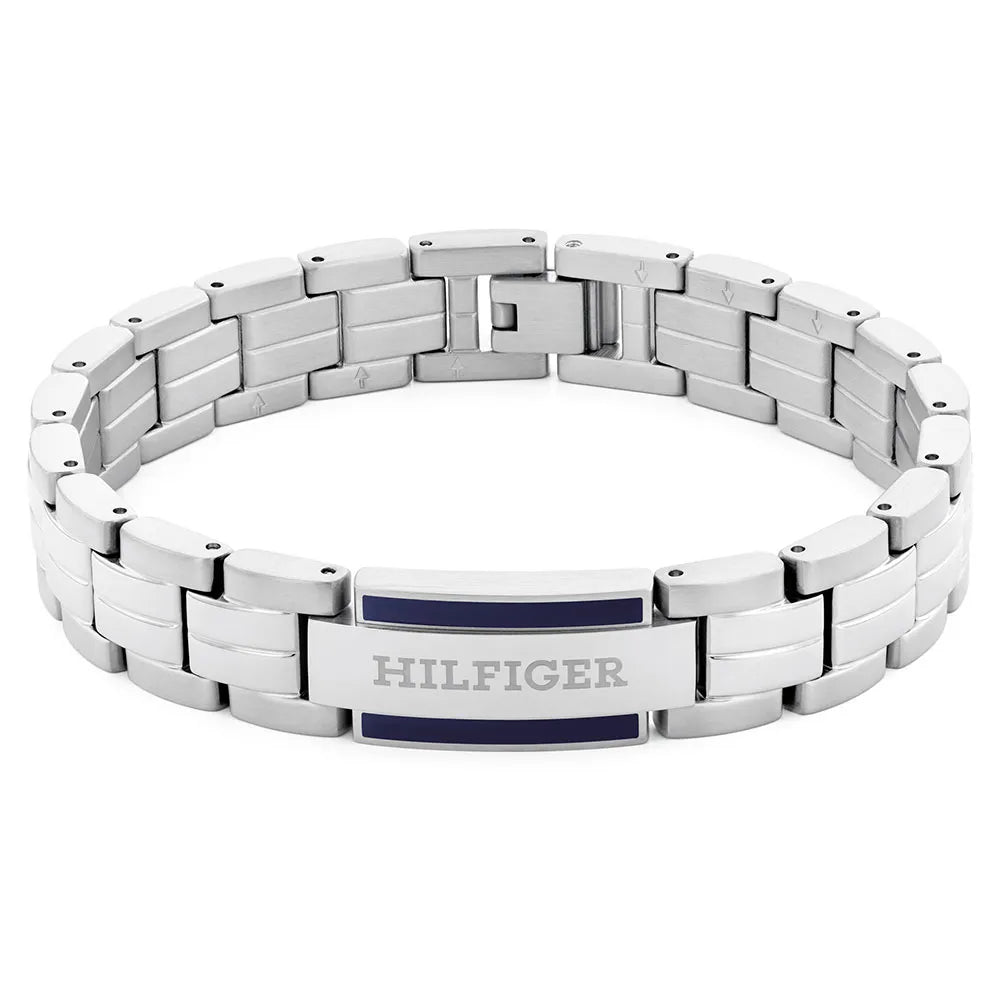 צמיד מתכת לגבר TOMMY HILFIGER מקולקציית PARKER עם לוגו המותג דגם 2790600