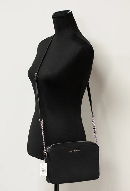 תיק קרוסבודי Jetset בגודל מדיום מבית Michael Kors דגם 35F8STTC9L-BLKS