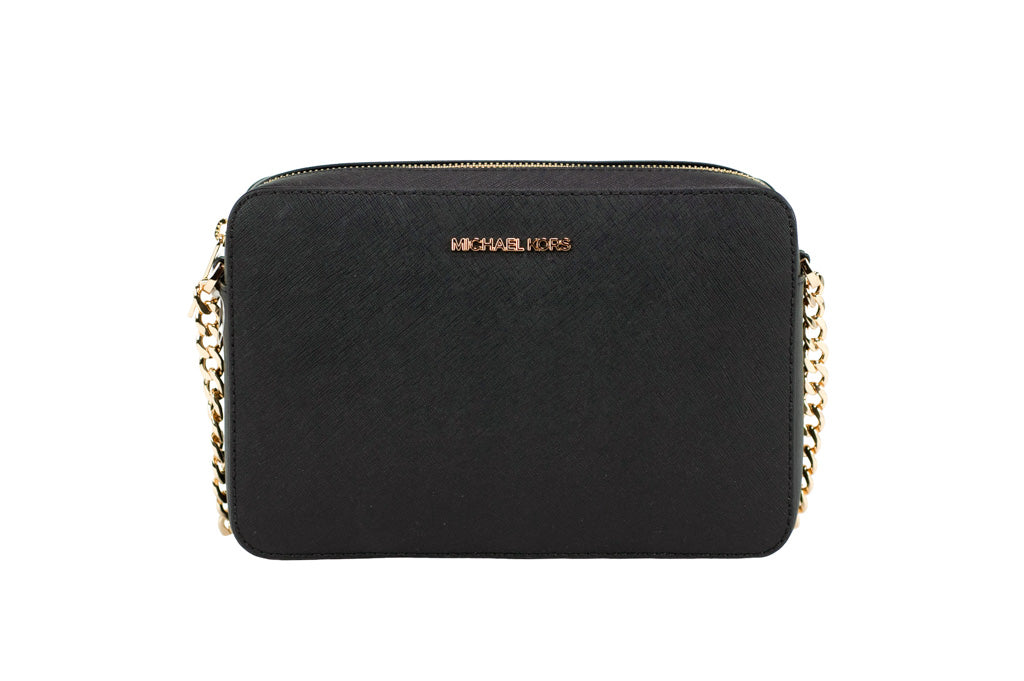 תיק קרוסבודי Jetset בגודל מדיום מבית Michael Kors דג 35T8GTTC9L-BLKG